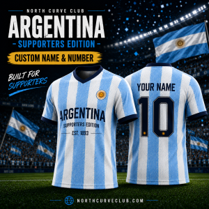 Argentina Supporters Edition Custom Jersey – EST. 1893