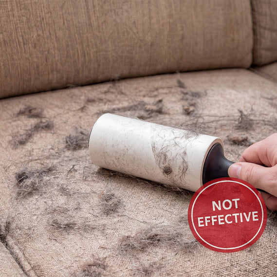 Lint roller on pet hair
